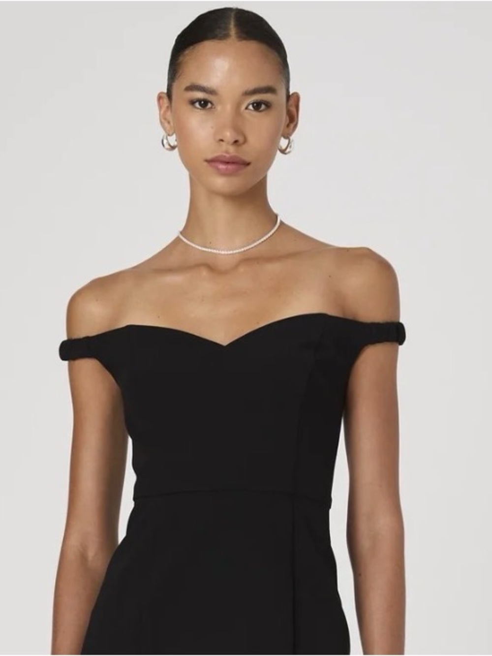 French Connection Black One-Shoulder Evening Dress